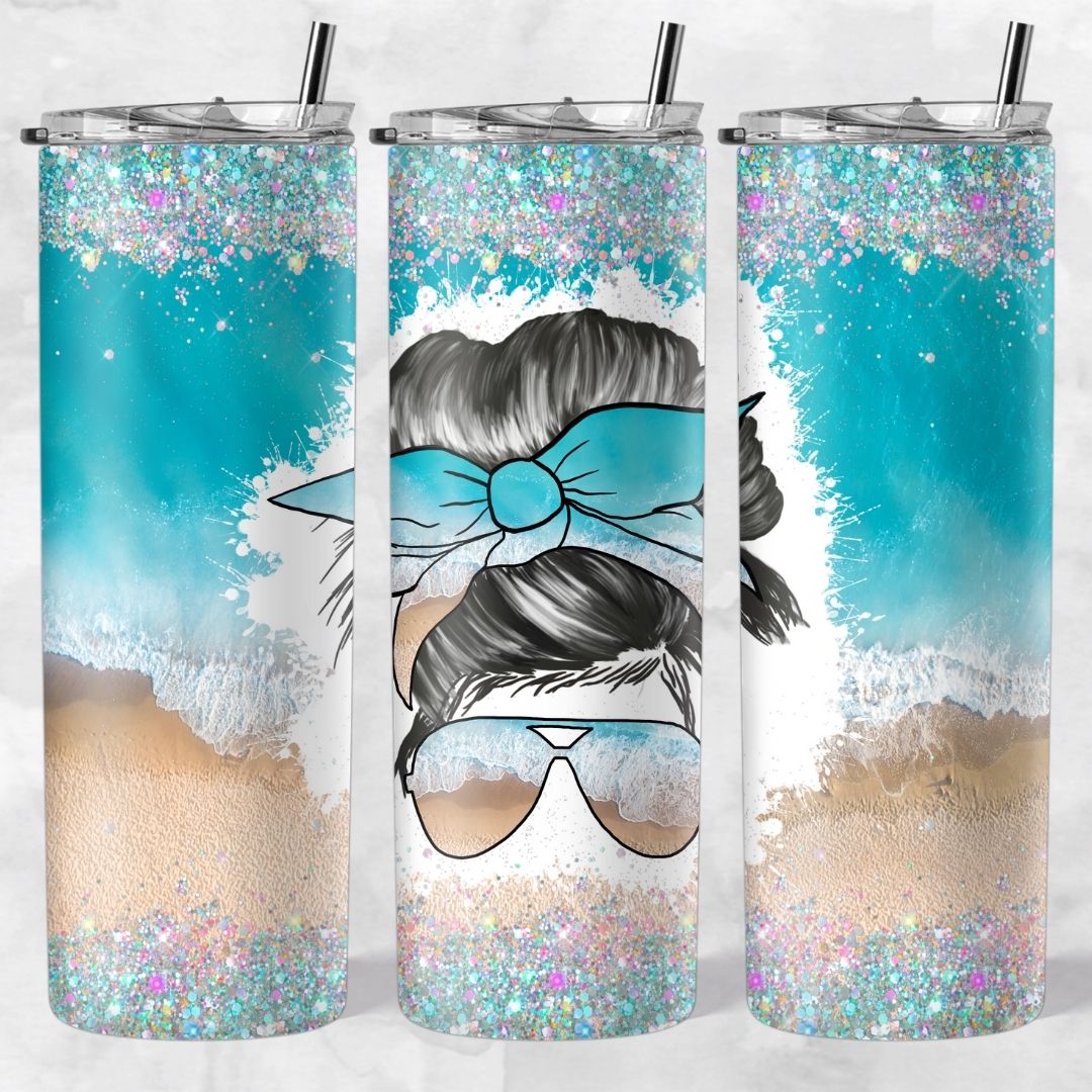 Momlife and Bun Head Skinny Tumblers