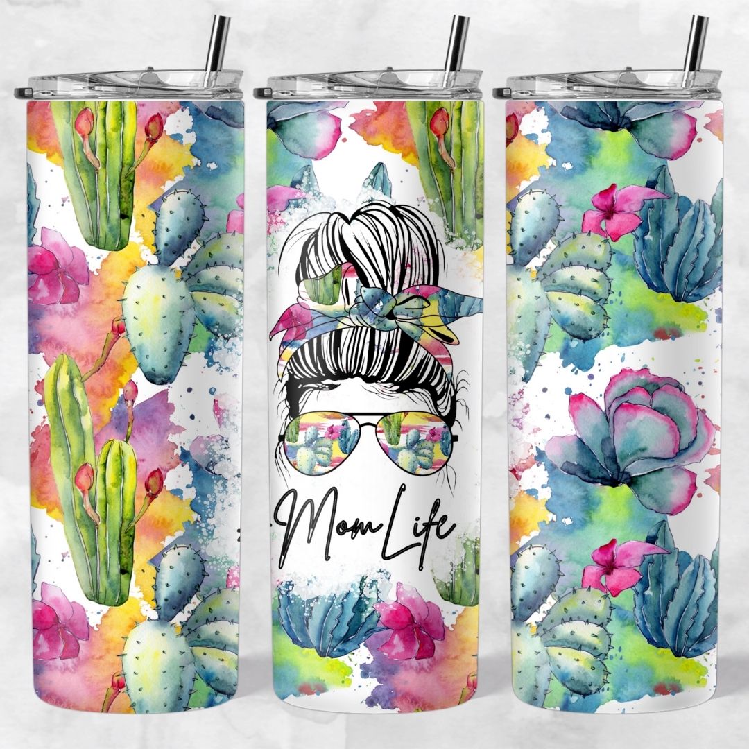 Momlife and Bun Head Skinny Tumblers - Image 10