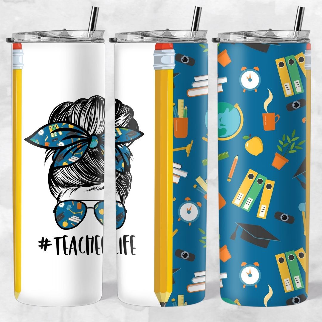 Momlife and Bun Head Skinny Tumblers - Image 33