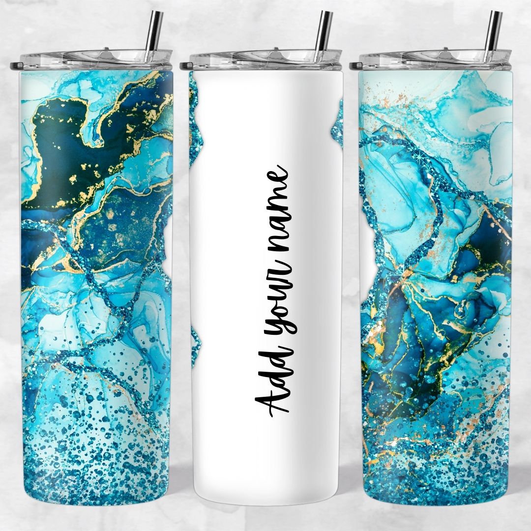 Marble and Glitter skinny tumblers - Image 17