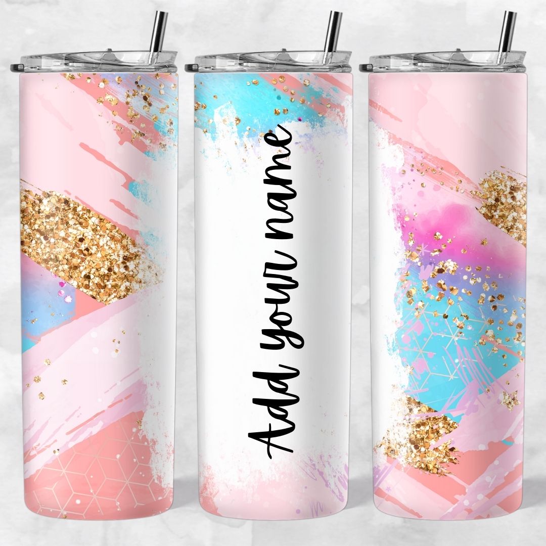 Marble and Glitter skinny tumblers - Image 3