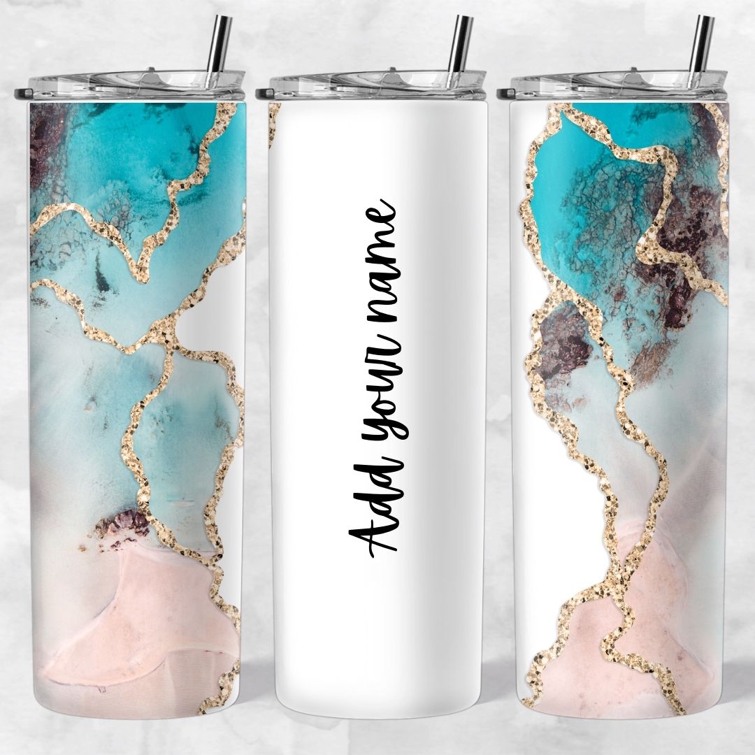 Marble and Glitter skinny tumblers - Image 35