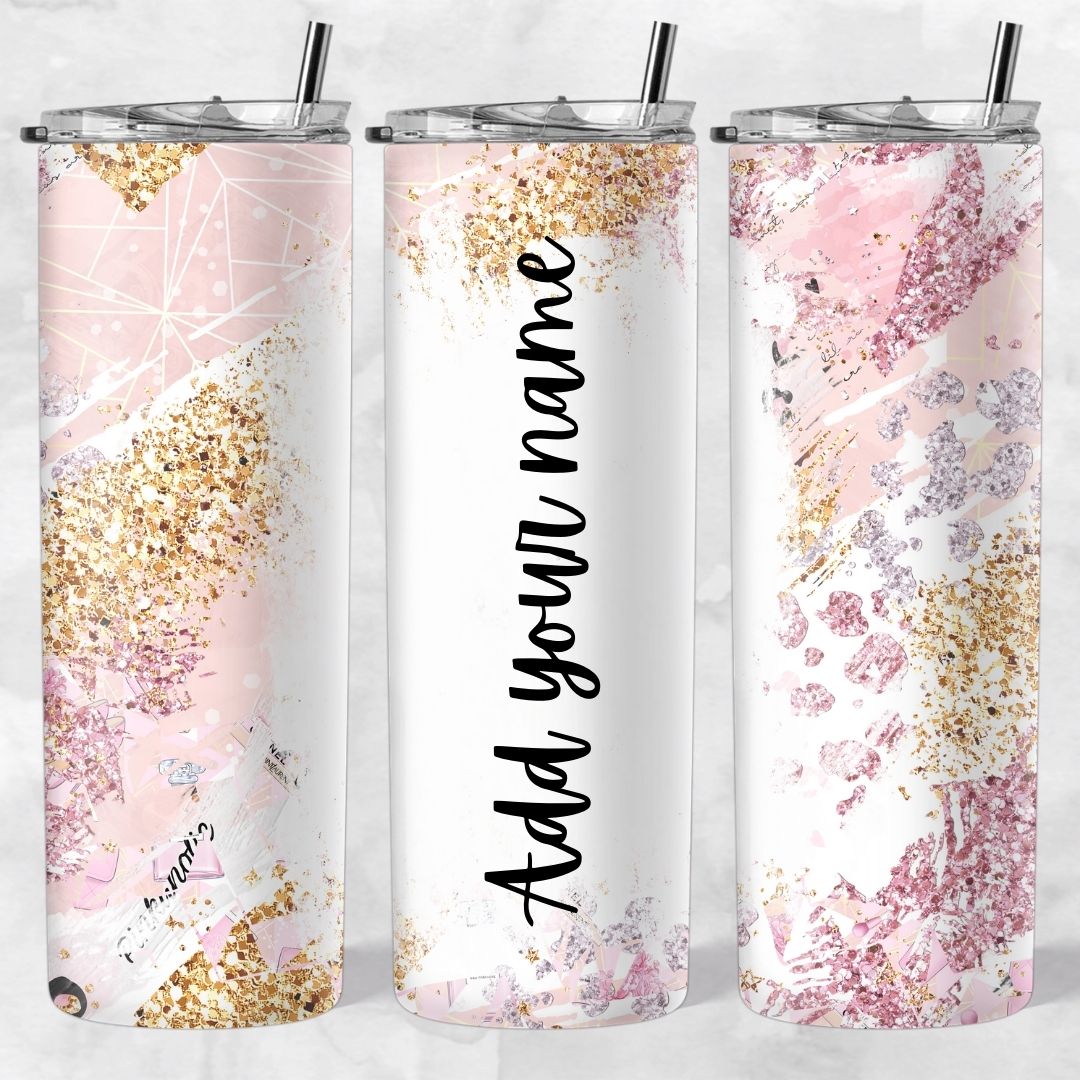 Marble and Glitter skinny tumblers - Image 4