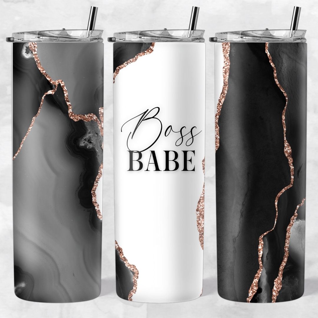 Marble and Glitter skinny tumblers - Image 40