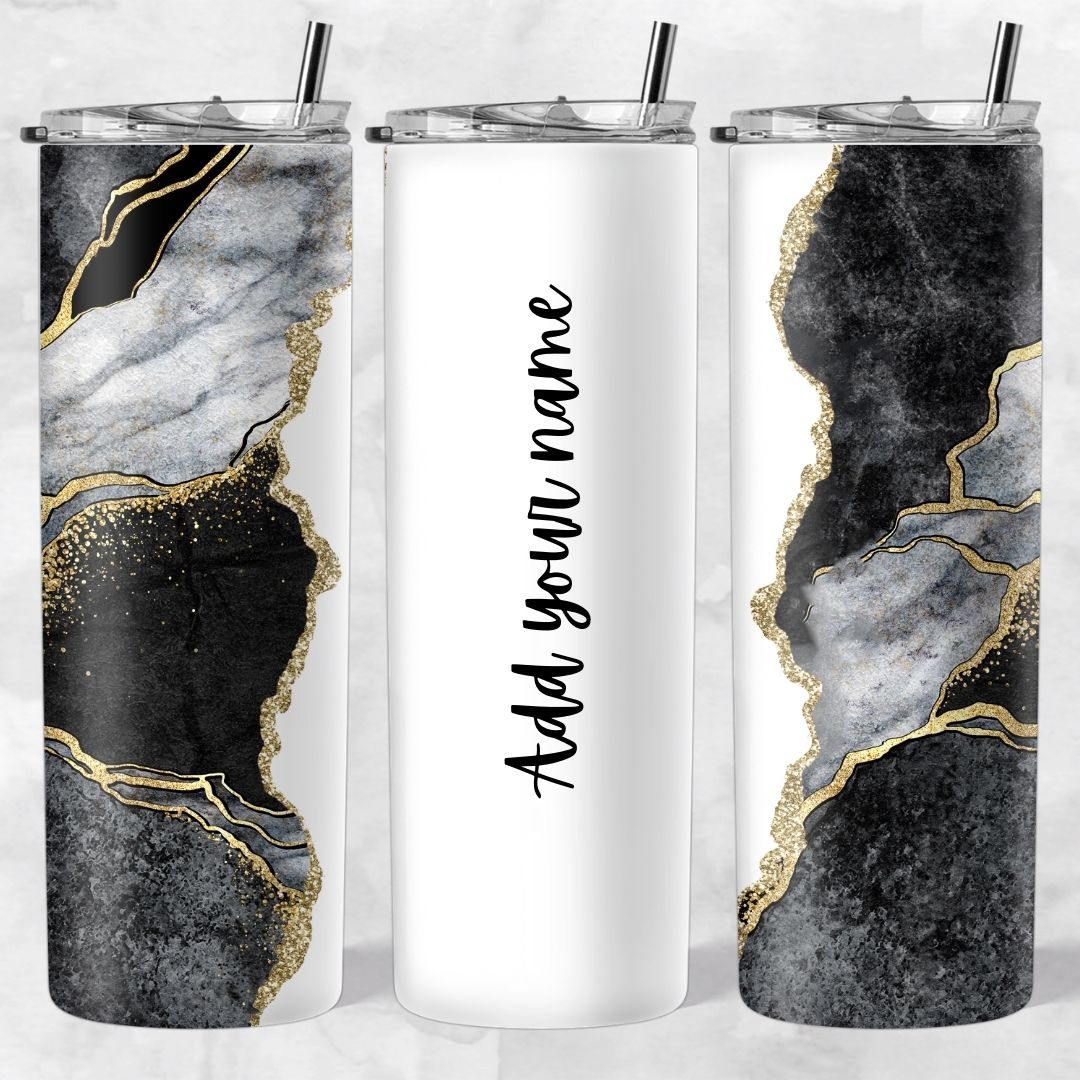 Marble and Glitter skinny tumblers - Image 44