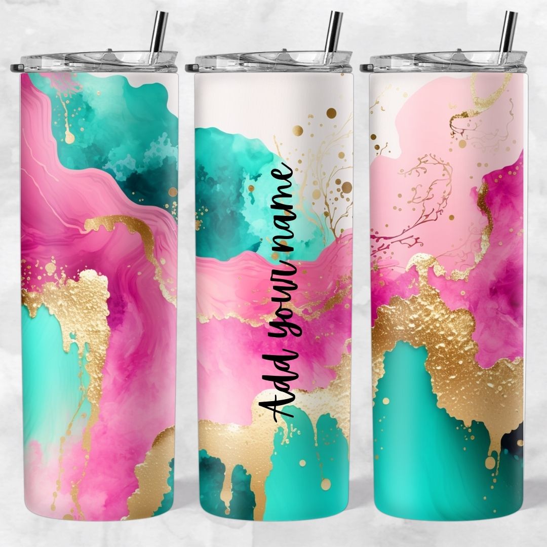 Marble and Glitter skinny tumblers - Image 61