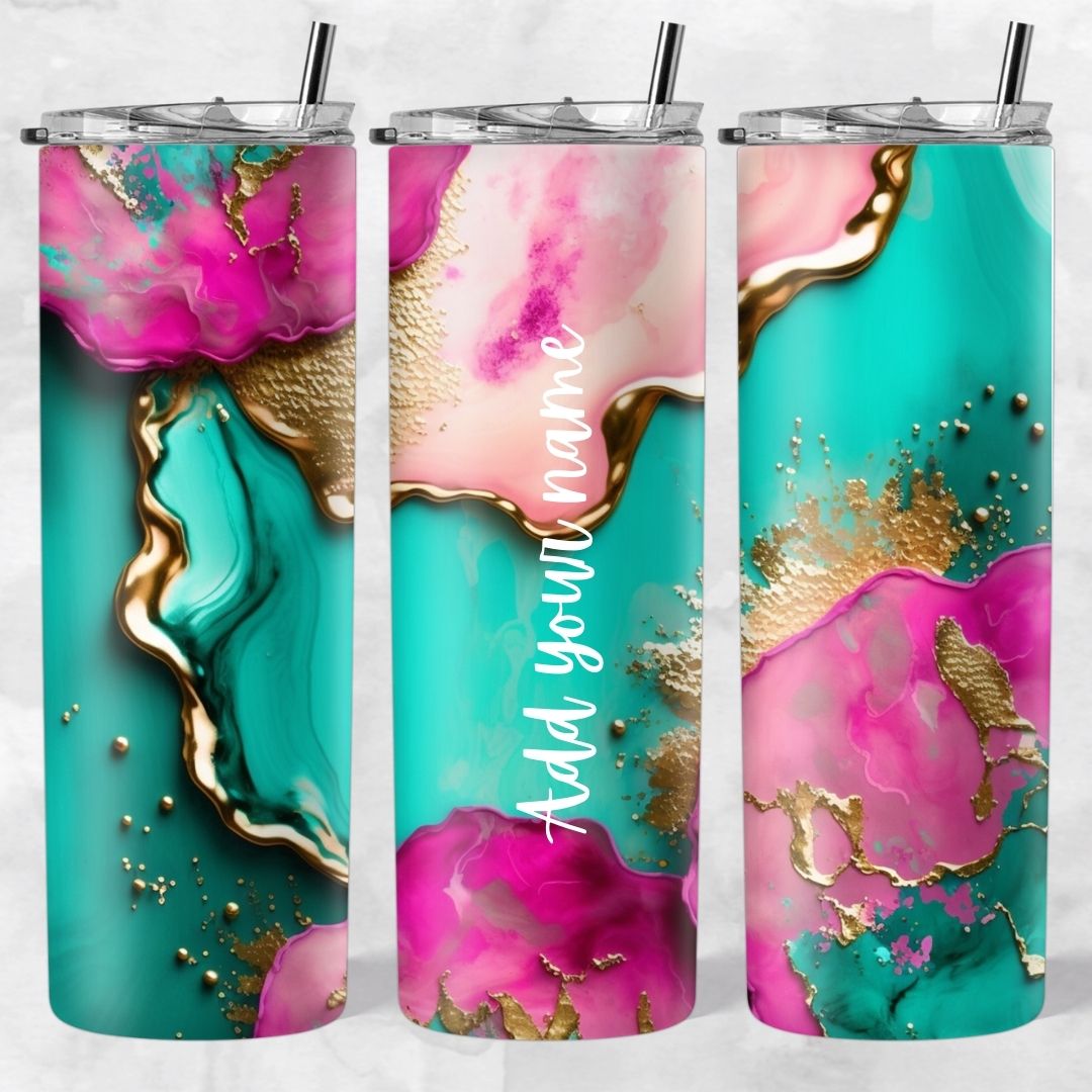 Marble and Glitter skinny tumblers - Image 63