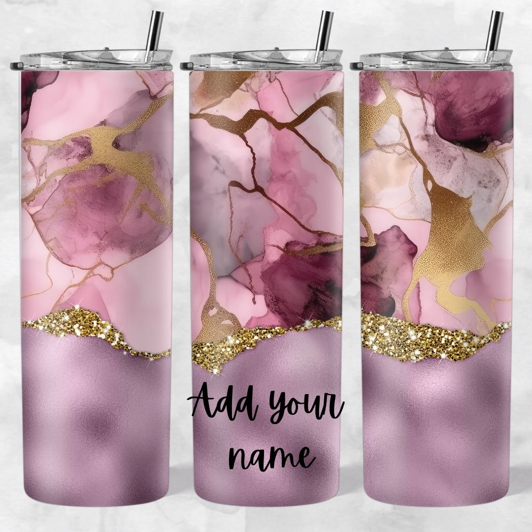 Marble and Glitter skinny tumblers - Image 68
