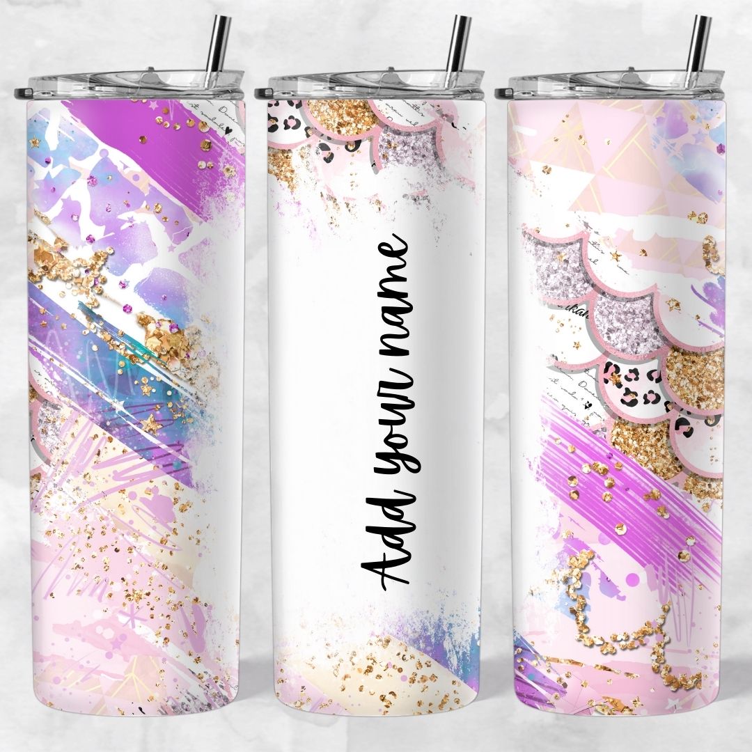 Marble and Glitter skinny tumblers - Image 7