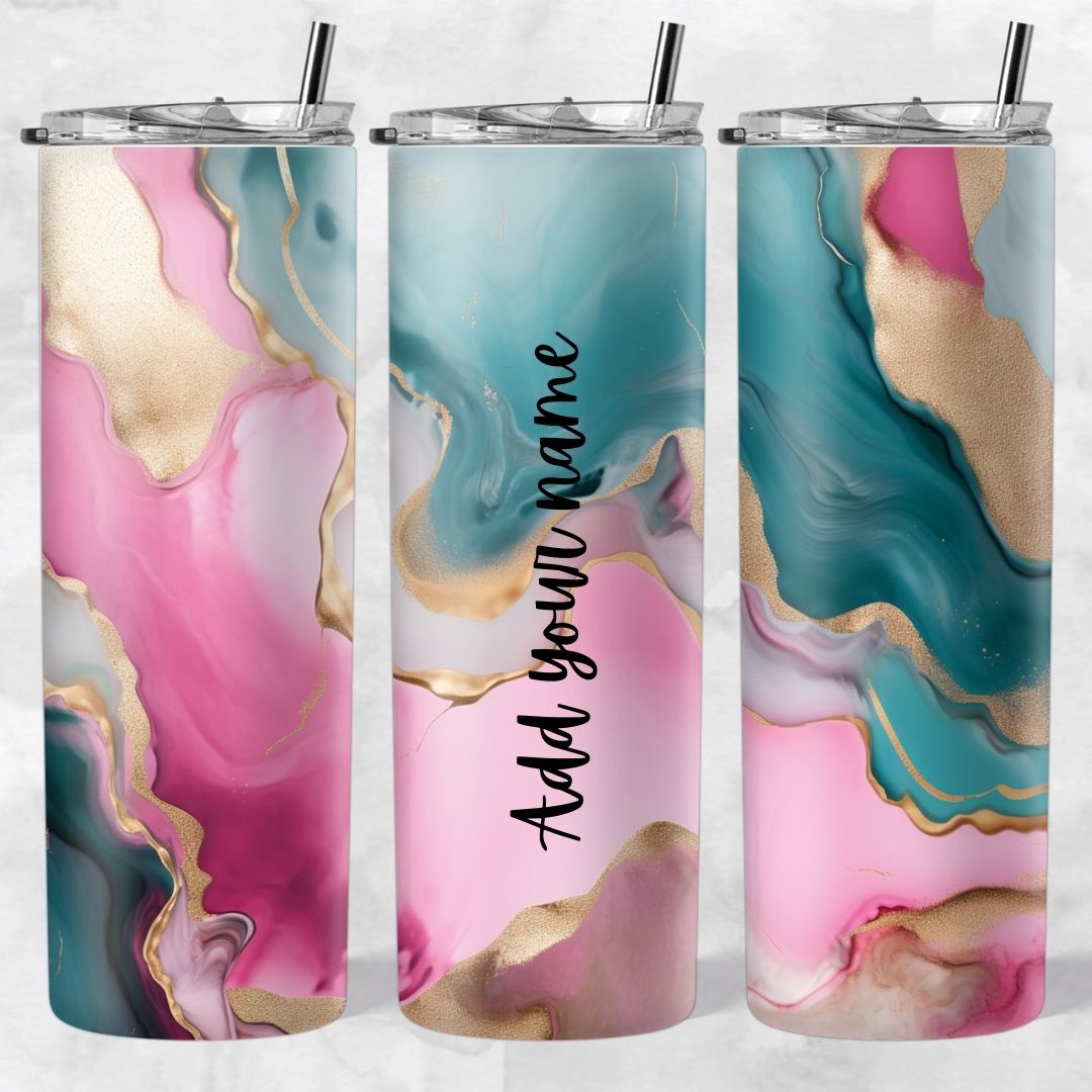 Marble and Glitter skinny tumblers - Image 84