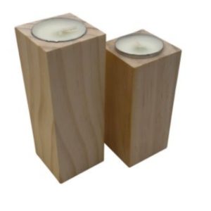 Bamboo Tee Candle Holder & Solar Glass Mason Jar